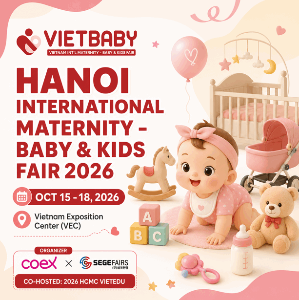Vietbaby Hà Nội 2026 | Triển lãm Mẹ &amp; Bé tại VEC Hà Nội